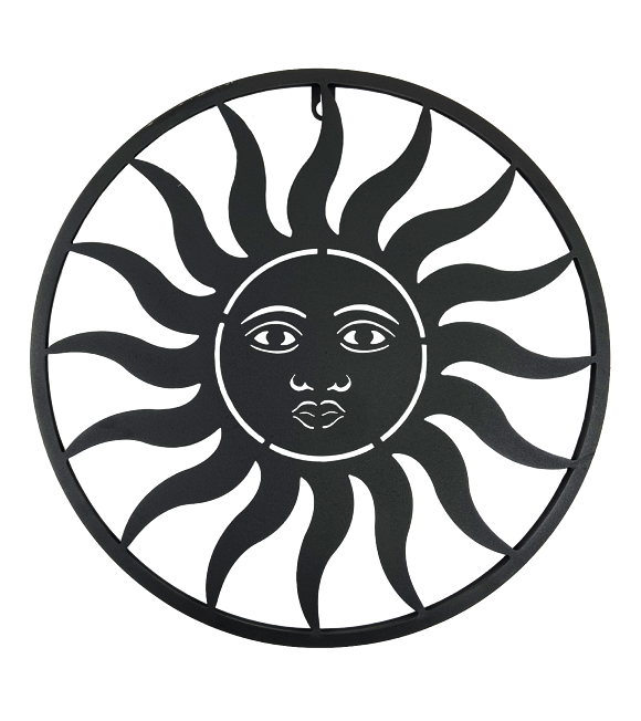 Sonne Metall schwarz kleiner 38 cm Prodex 5097