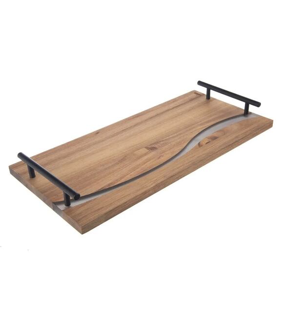River Serviertablett, 42 x 20 cm, Holz/Harz ORION 153877