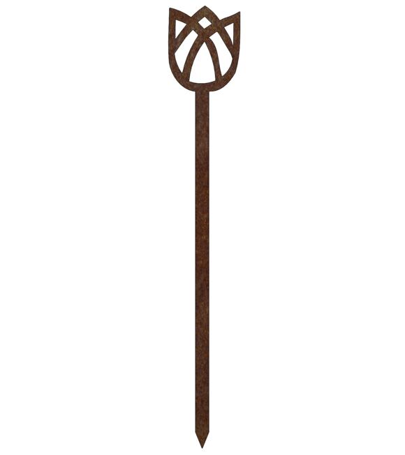 Gartendekoration Tulpe 62 x 10 cm, Corten CORGARDEN 1055