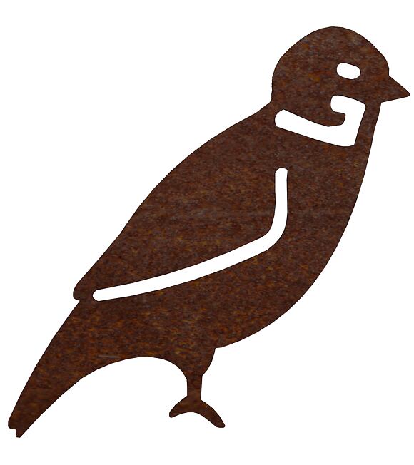 Gartendekoration Spatz 4, 15 x 5 cm, Corten CORGARDEN 1060