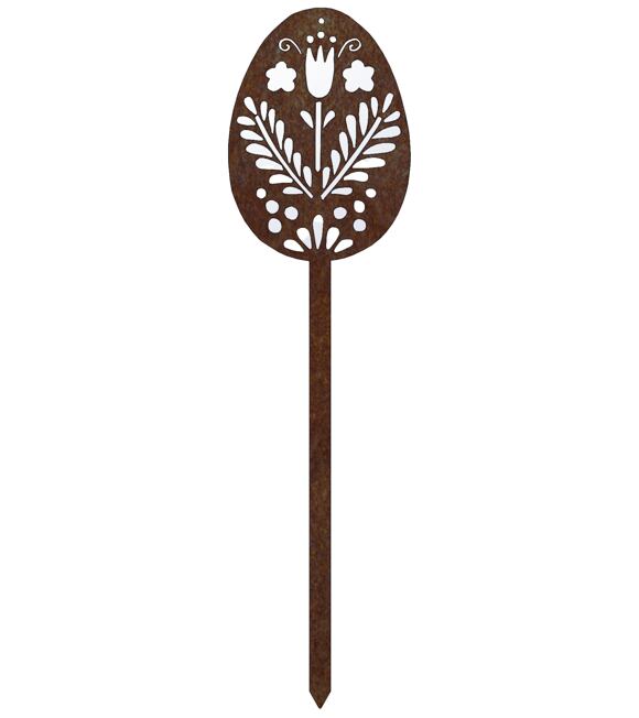 Gartendekoration Osterei 2, 51 x 14 cm, corten CORGARDEN 1064