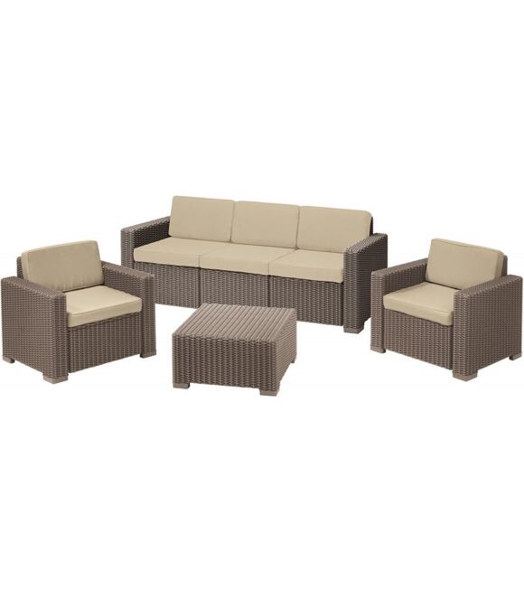 Gartenmöbelset California 3 seaters - cappuccino ALLIBERT 212507
