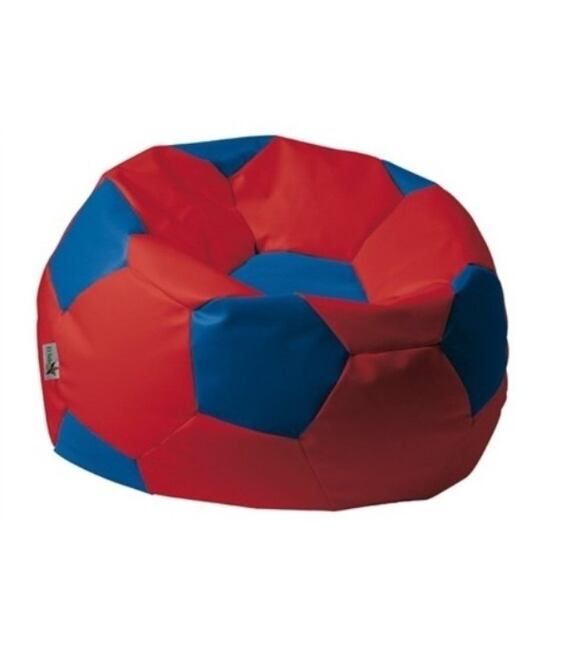 Sitzsack Fußball XL 90 cm rot-blau kortexin