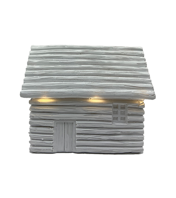 Weißes LED-Haus 14 x 10 cm Prodex A00545