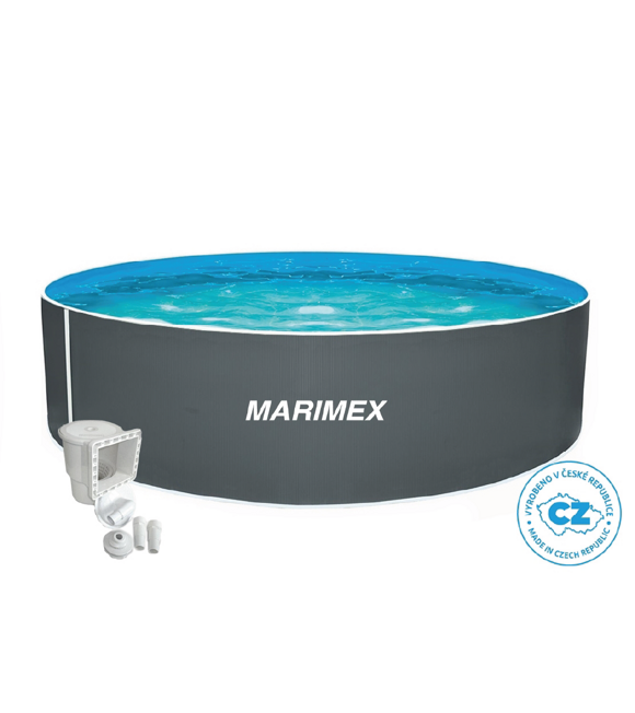 Orlando Pool 3,05 x 0,91 m mit Zubehör, Motiv Grau MARIMEX 10303042