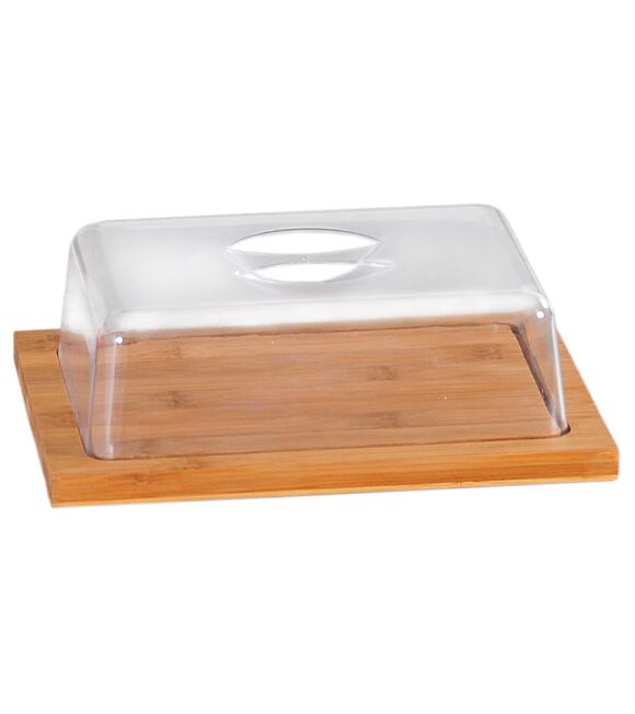 Schneidebrett mit Deckel, 25 x 20 x 8 cm, Bambus/Kunststoff KESPER 58643