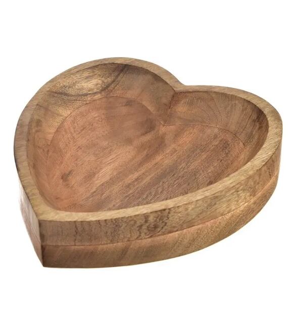 Schale Herzform 20 x 20 x 7 cm, Mangoholz INDECOR X13069