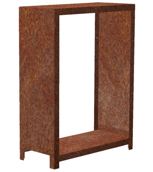 Stora Garten-Holzlager 120 x 80 x 40 cm, corten CORGARDEN 1037