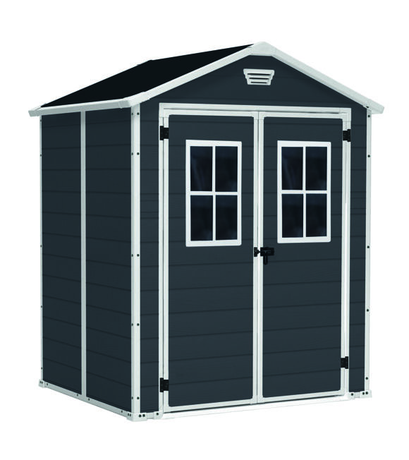 Gartenhaus Manor 6x5 DD mit Fenstern, 185 x 226 x 152 cm, anthrazit KETER 17202483