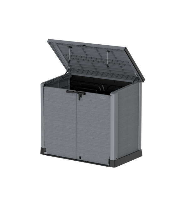 StoreAway Aufbewahrungsbox 1200 l, 145 x 125 x 82,5 cm, Kunststoff, grau DURAMAX 86630