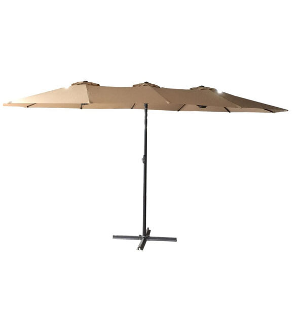 Double ZWU-307 Sonnenschirm 456 × 270 cm, Beige ROJAPLAST 607/74