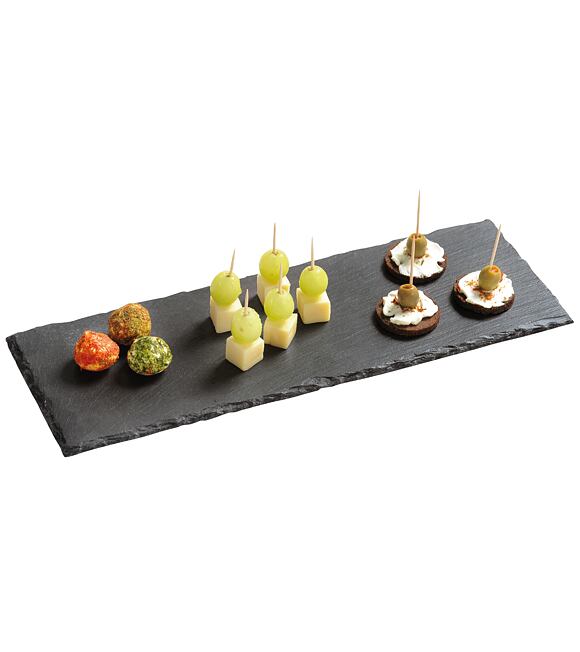 Servierplatte, 38 x 13 x 0,6 cm, Schiefer KESPER 38123