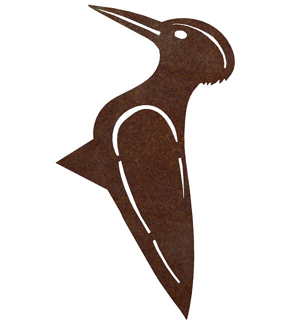 Gartendekoration Specht 28 × 18 cm, Corten CORGARDEN 1047