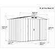 Titan Eco Gartenhaus 4,7 m² + Bodenprofile, grün DURAMAX 61161+57102