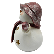 Schneemann mit rosa Hut LED 18 x 13 cm Prodex A00544