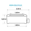 Oslo PLUS XXL F-OS063WP Whirlpool 1150 l MSPA