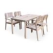 Lucy Premium I. Gartenmöbel-Set aus Holz 1+4, Akazie NOELA 34591214P