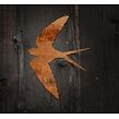 Gartendekoration Schwalbe im Flug 30 × 22 cm, Corten CORGARDEN 1050