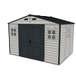 WoodSide Plus Gartenhaus 233 x 325 x 240 cm, Vinyl, grau/anthrazit DURAMAX 30227