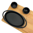 Grill- und Servierset mit 2 Schalen, 21 x 14 cm, oval LAVA METAL
