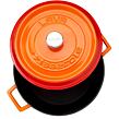 Topf Ø 32 cm, 9,8 l, gusseisen, orange LAVA METAL LVYTC32K2OR