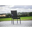 Paris Stapelbarer Gartensessel, Stahl/Polyrattan, schwarz NOELA 345663