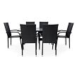 Garten-Essgruppe – Tisch Klaudie transparent + 6x Stuhl Paris NOELA 345708S4