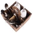 Wooden Besteckhalter 18,5 x 18,5 x 20 cm, Akazie ORION 540586