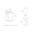 Darwin Gartenhaus 4x6, 126 x 205 x 185 cm, braun KETER 246949