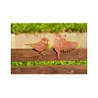 Gartendekoration Spatz 2, 15 x 16 cm, Corten CORGARDEN 1058