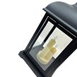 Laterne Kunststoff 3 LED-Kerzen maxi 55 x 24 cm Prodex 210060