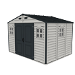 WoodSide Plus Gartenhaus 233 x 325 x 240 cm, Vinyl, grau/anthrazit DURAMAX 30227