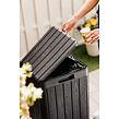 Rio Garden Gartenabfallbehälter 80 l, Kunststoff, Graphit TOOMAX Z0480RAA04100
