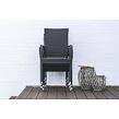 Paris Stapelbarer Gartensessel, Stahl/Polyrattan, schwarz NOELA 345663