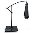 Hook Gartenschirm ohne Gewichte Ø 3 m, grau NOELA 3457096