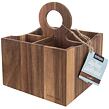 Wooden Besteckhalter 18,5 x 18,5 x 20 cm, Akazie ORION 540586