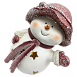 Schneemann mit rosa Hut LED 18 x 13 cm Prodex A00544