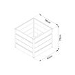 Premium-Hochbeet-Blech 90 x 90 x 76 cm, Anthrazit ROJAPLAST HBK99