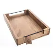 Mango Serviertablett 35,5 x 25,5 cm, Holz/Metall ORION 153880