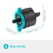 MDS Endtropfer regulierbar, druckausgleichend 1 - 8 l/h GARDENA 13304-20