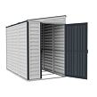 SideMate Plus Gartenhaus 188 x 123 x 242 cm, Vinyl, grau/anthrazit DURAMAX 36625