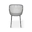 Gaby Designstuhl, Polypropylen/Stahl, grau, 4er-Set NOELA 34570108