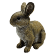Kaninchen aus Polystone sitzend 22 x 22 cm Prodex A00420