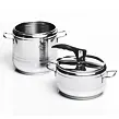 Profi Schnellkochtopf, 7 l + 4 l, Edelstahl, 2 Stk. ORION 111740