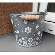 Zinkübertopf  mit Blumenmuster hoch 17 x 14 cm Prodex 1001090