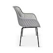 Gaby Designstuhl, Polypropylen/Stahl, grau, 4er-Set NOELA 34570108