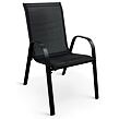 Ramada Stapelbarer Gartenstuhl, Stahl/Textil, schwarz NOELA 34570101
