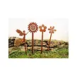 Gartendekoration Blume 2, 68 x 16 cm, Corten CORGARDEN 1054