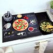 Multifunktionales Schneidebrett 56 x 50 cm, Glas, Motiv Pizza KESPER 36598