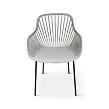 Gaby Designstuhl, Polypropylen/Stahl, grau, 4er-Set NOELA 34570108